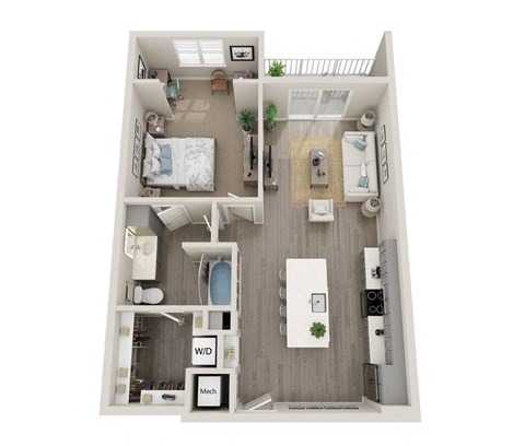 a 1 bedroom floor plan  the residences atmask